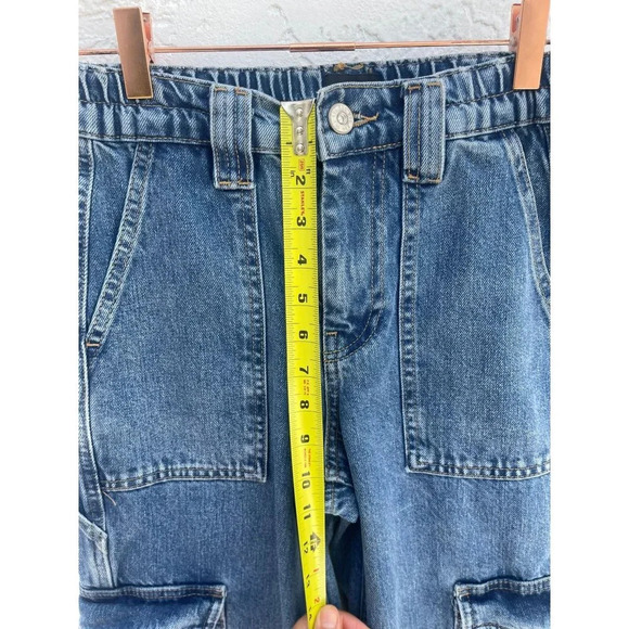 BDG Urban Outfitters Skate Womens High Waist Trouser Cargo Jeans Blue Sz W24 L32 - Picture 9 of 11